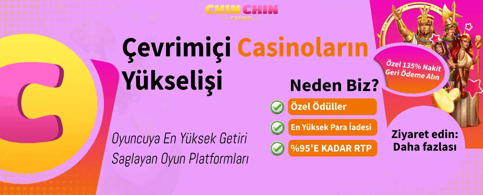 Özel 135% Nakit Geri Ödeme Alın